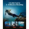 VEVOR Scuba Tank, 0.5L Portable Scuba Diving Tank, Diving Oxygen Cylinder Supports 5-10 Minutes Underwater Breathing, 98.43 ft Diving Depth