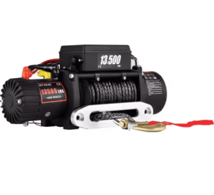 EU 12v 13500lbs Electric Winch 24M Synthetic Rope with Remote Control