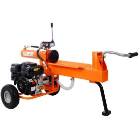 Log Splitter Portable 20 Ton Auto Return Ram System Gear Pump 7HP Engine Horizontal Full Beam Steel Wedge Firewood Splitting Forestry Harvesting