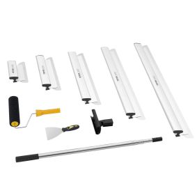 VEVOR Drywall Skimming Blade Set, 10/16/24/32/40 in Skimming Blades + 34-81.6 in Extension Handle Pole