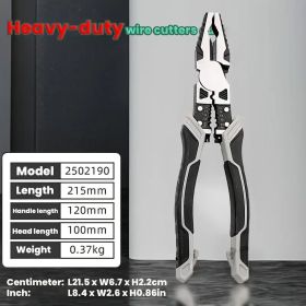 Tiger Pliers, Five In One Multifunctional Pliers Set, Industrial Grade with PVC Handle, Professional Manual Tools