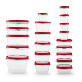 40 Piece Food Storage Containers with Vented Lids Variety Set, Red