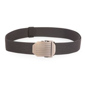 Nylon Belt - American Flag Buckle (Color: Black)