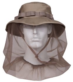 Boonie Hat With Mosquito Netting (Head Size: 7, Color: Khaki)